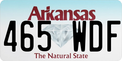 AR license plate 465WDF