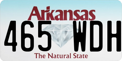 AR license plate 465WDH