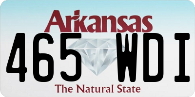 AR license plate 465WDI