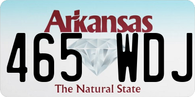 AR license plate 465WDJ