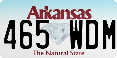 AR license plate 465WDM