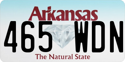 AR license plate 465WDN