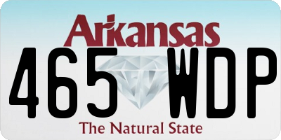 AR license plate 465WDP