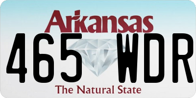 AR license plate 465WDR