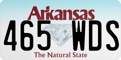 AR license plate 465WDS