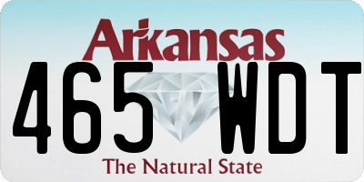 AR license plate 465WDT