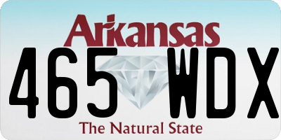 AR license plate 465WDX