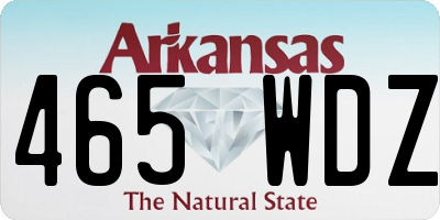 AR license plate 465WDZ