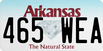 AR license plate 465WEA