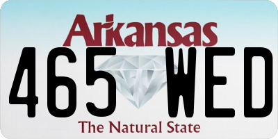 AR license plate 465WED