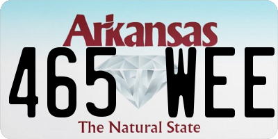 AR license plate 465WEE