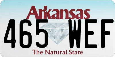 AR license plate 465WEF