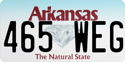 AR license plate 465WEG