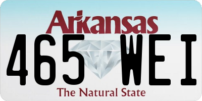 AR license plate 465WEI