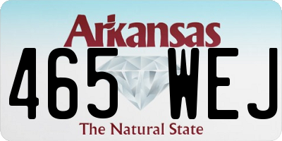 AR license plate 465WEJ