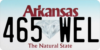 AR license plate 465WEL