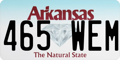 AR license plate 465WEM