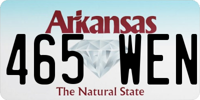 AR license plate 465WEN