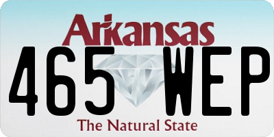 AR license plate 465WEP