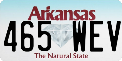 AR license plate 465WEV