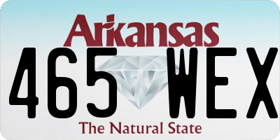 AR license plate 465WEX
