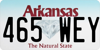 AR license plate 465WEY