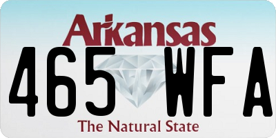 AR license plate 465WFA