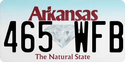 AR license plate 465WFB