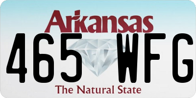 AR license plate 465WFG