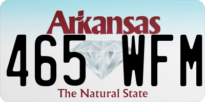 AR license plate 465WFM