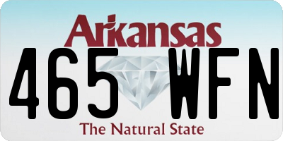 AR license plate 465WFN