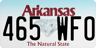 AR license plate 465WFO