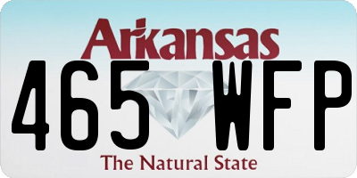 AR license plate 465WFP