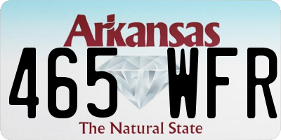 AR license plate 465WFR