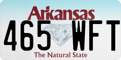 AR license plate 465WFT