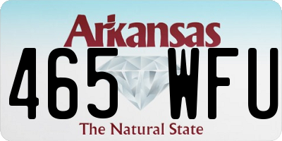 AR license plate 465WFU