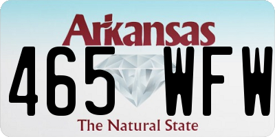 AR license plate 465WFW