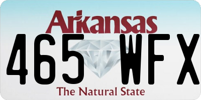 AR license plate 465WFX