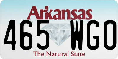 AR license plate 465WGO