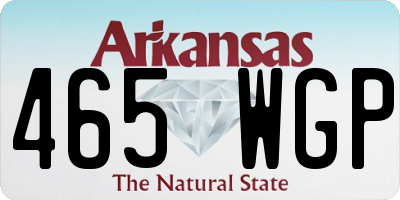 AR license plate 465WGP