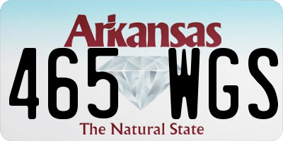 AR license plate 465WGS