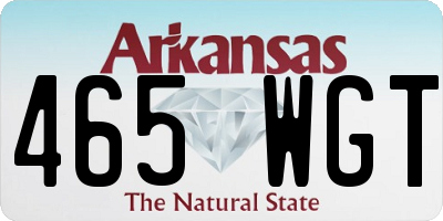 AR license plate 465WGT