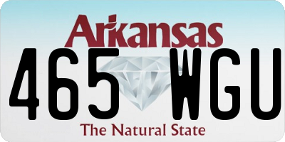 AR license plate 465WGU
