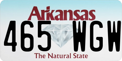 AR license plate 465WGW