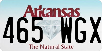 AR license plate 465WGX