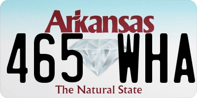 AR license plate 465WHA
