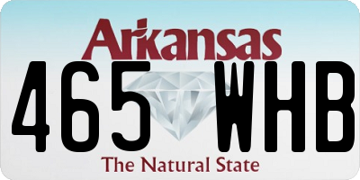 AR license plate 465WHB
