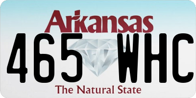 AR license plate 465WHC