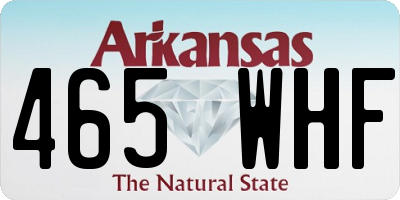 AR license plate 465WHF