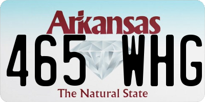 AR license plate 465WHG